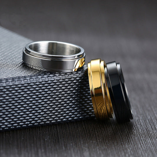 Orbly Premium™ — Anneau Spinner Acier Poli Miroir